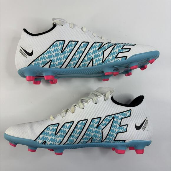 Nike Mercurial Vapor 15 Club FG/MG White Blue Soccer Cleats DJ5963-146 Size 7 - Picture 5 of 11